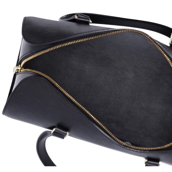 Louis Vuitton Soufflot Epi Handbag M52222 Black Leather LV logo Engraved - Picture 9 of 9